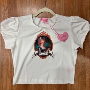 Dolls Kill Sugar Thrillz Portrait Mode Babydolll Crop Tee
